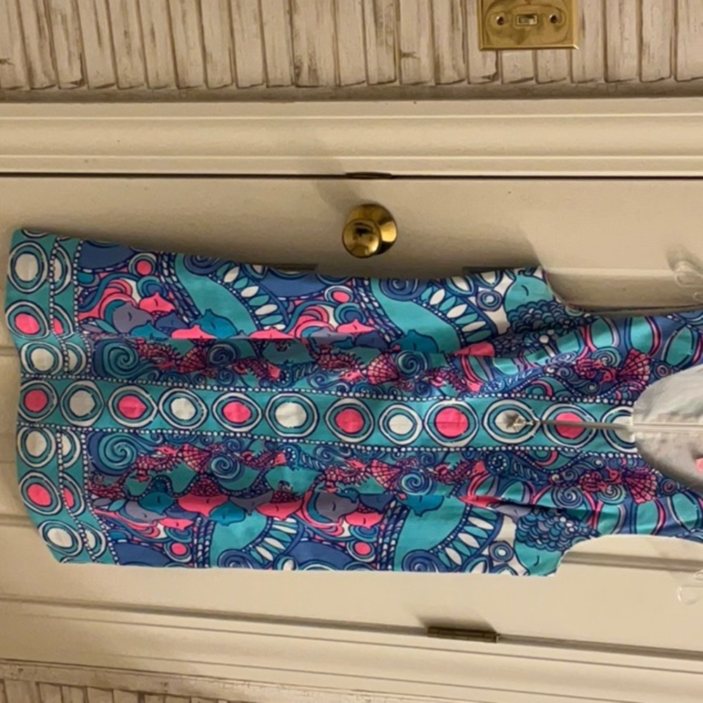Lilly Pulitzer Blue and Pink Patterned Dress